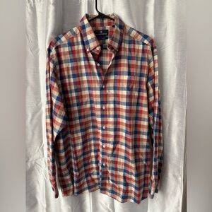 Hart Schaffner Marx Red and Blue Plaid Shirt